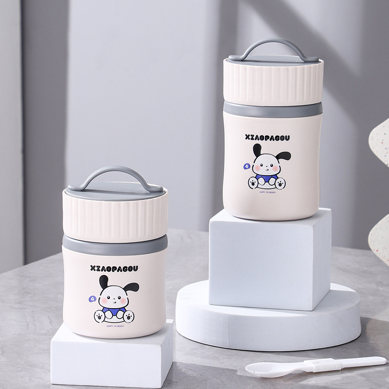 Stainless Steel Food Container with Lid, 480–580ml – Puppy Design