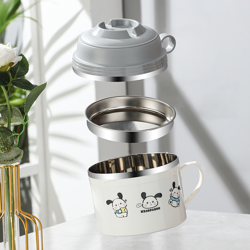 Stainless Steel Food Container with Lid – Puppy Design