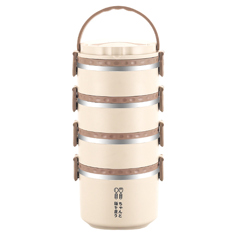 Modular Stackable Stainless Steel Lunch Box, 1–3-Tier