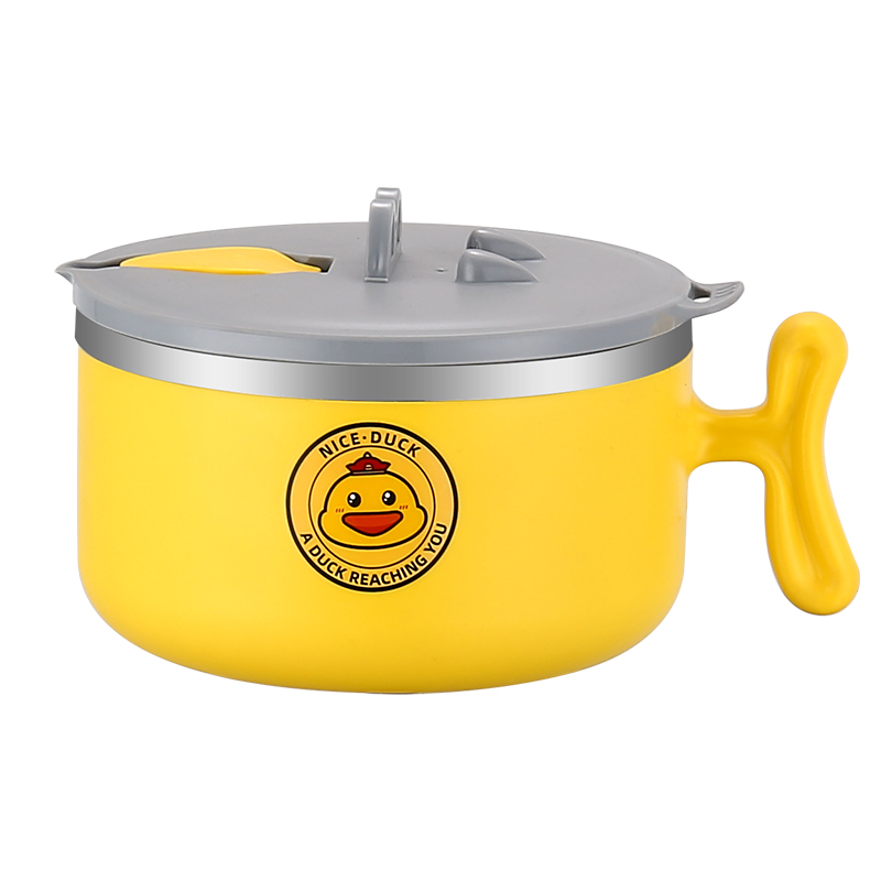 Stainless Steel Noodle Bowl with Lid, 15–17cm – Duck Design