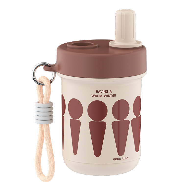Stainless Steel Cup with Straw, 550ml