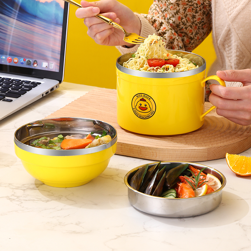 Stainless Steel Food Container with Lid – Duck Design